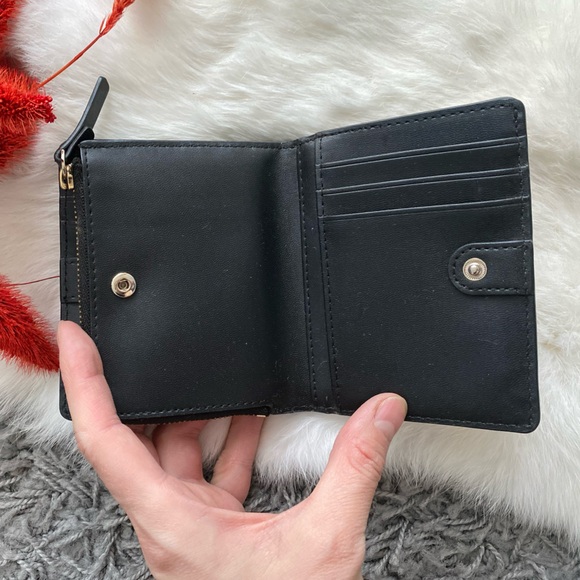 Kate Spade Black Leather Compact Wallet - Picture 4 of 7